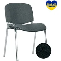 Konferenču krēsls Nowy Styl Iso Chrome melnas ādas imitācija V-4  350-00606 4820041923337