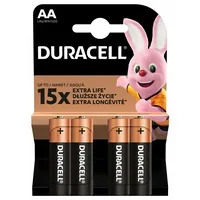 Lr6/Aa baterijas 1.5V Duracell Basic sērija Alkaline Mn1500 iepakojumā 4 gb.  Bataa.alk.db4 5000394127050