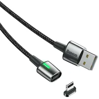 Magnetic Cable Usb For iP 2.4A 1M Black Baseus Zinc  Calxc-A01