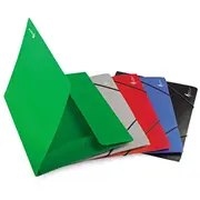 Mape ar gumiju Forpus A4 formāts, zaļa, dažādās krāsās  150-00510 4750650214031