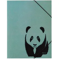 Mape Pagna Panda, A4, elastīga, ar gumiju, zaļa  200-13753 4009212059123