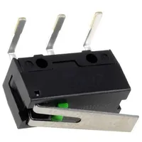 Microswitch Snap Action 0.1A/6Vdc with lever Spst-No Pos 2  D2Fs-Fl-N-A