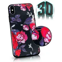 Mocco Flowers Aizmugurējais Apvalks 3D Priekš Apple Iphone 11 Pro Max Melns  Mo-Flo-Iph11Max-Bk 4752168086834