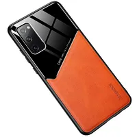 Mocco Lens Leather Back Case Aizmugurējais Ādas Apvalks Priekš Samsung Galaxy A42 5G Oranžs  Mo-Lc-Sam-A42-Or 4752168099094