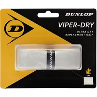 Tennis racket replacement grip Dunlop Viperdry blister white1 per pack.  623Dn613254 045566909459 613254