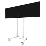 Neomounts Floor stand  Adm-875Wh2 Dual screen adapter Adjustable Height 42-65 Maximum weight Capacity 40 kg White 8717371440725