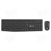 Office kit black universal Usb A wireless,US layout 10M  Nzb-1989
