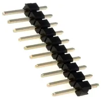 Pin header pin strips male 10 straight 2.54Mm Tht 1X10  Zl201-10G Ds1021-110Sf11-B