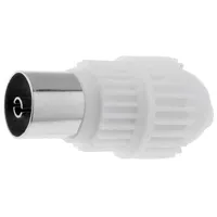 Plug coaxial 9.5Mm Iec 169-2 female straight for cable  Coax-Gn-Lc