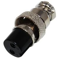 Plug microphone female Pin 2 for cable straight  Mic322