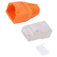 Plug Rj45 Pin 8 Cat 6 shielded,with protection Layout 8P8C  Log-Mp0022O Mp0022O