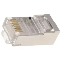 Plug Rj45 Pin 8 shielded Layout 8P8C for cable Idc,Crimped  Rj45Wed Ds1123-15-P80Tn