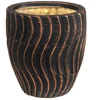 Puķu pods Ceramic Viļņveida raksts d28xh30cm brūns  220001 4750649096679 Hg19-420/3-1