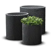 Puķu podu komplekts Cylinder Planters SML pelēks  29197934939 7290106920453