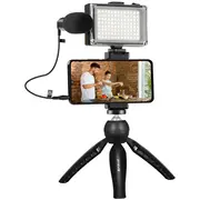 Puluz Live broadcast kit tripod mount  Led lamp microphone phone clamp Pkt3132B 5907489607100 028636