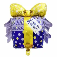 Riff 60X68Cm Folija gaisa balons Happy Birthday present  Rf-Fol-Hbpres 4752219011754