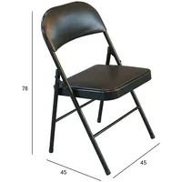 Saliekamais krēsls Piknik 47,5X49Xh79Cm, melns ādas imitācijas  09644 4741243096448