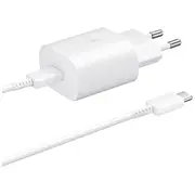 Samsung Ep-Ta800Ewe  Ep-Da705Bwe tīkla lādētājs 25W Usb-C ar vadu komplektā balts Oem Oem55410 4752243055410 85044030