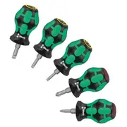Screwdriver universal-set Phillips,Slot Stubby 5Pcs.  Wera.05008870001 05008870001