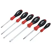 Screwdriver universal-set Pozidriv,Slot Softfinish 6Pcs.  Wiha.302Zk6So 07153