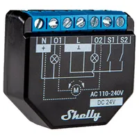 Shelly Plus 2Pm 2 kanālu Wifi viedais releja slēdzis ar jaudas mērītāju un rullo slēģu režīmu  Hma0223