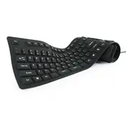 Silicone keyboard UsbPs/2 black  Kb-109F-B 8716309054850 1203663