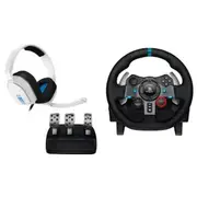 Spēļu stūre Logitech G29 Racing Wheel  Austiņas Astro A10 komplekts 991-000486 5099206119123
