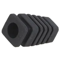 Strain relief rubber L 22.4Mm black Panel thick max.2.8mm  Z-7/Odg/Bk Fi 7