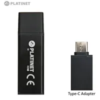 Super izpārdošana - Platinet Pmfec32B 2In1 32Gb Usb 2.0 un Micro Type-C Pieslēguma Otg Adapteris Telefonam Planšetdatoram Melns  5907595439930