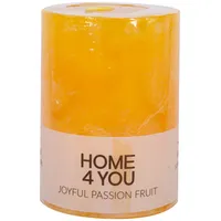 Svece Joyful Passion Fruit, D6.8Xh9.5Cm, dzeltena  smaržas- grenadils 80086 4741243800861