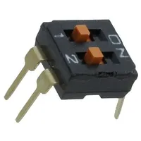Switch Dip-Switch Poles number 2 On-Off 0.025A/24Vdc Pos  A6T-2104