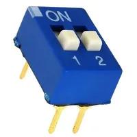Switch Dip-Switch Poles number 2 On-Off 0.025A/24Vdc Pos  Edg102S