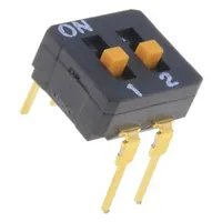 Switch Dip-Switch Poles number 2 On-Off 0.03A/30Vdc Pos  A6D-2103