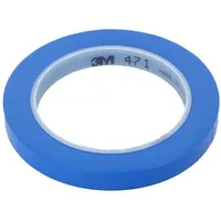 Tape marking blue L 33M W 12Mm Thk 0.13Mm 2.5N/Cm 130  3M-471-12-33/Bl 471-12-33/Bl