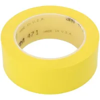 Tape marking yellow L 33M W 38Mm Thk 0.13Mm 2.5N/Cm 130  3M-471-38-33/Ye 471-38-33/Ye