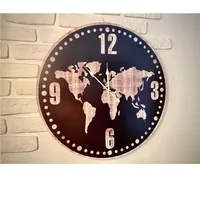 Technoline wall clock Wt938228 World Map Loft Mdf 60 cm 