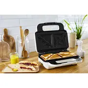 Tefal Snack Xl Sw7011 sandwich maker 850 W White, Stainless steel  Sw701110 3045380018921 Wlononwcralsg