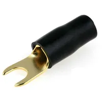 Terminal fork M4 10Mm2 gold-plated insulated black  Kon10/50-Bk 30.4410-03