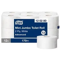 Toilet paper Tork Advanced Mini Jumbo T2, 2 sl., 170M, 12 vnt.  120280 732254047190