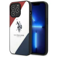 U.s. Polo Pu Leather Double Horse Case for iPhone 14 Pro Max Red White Navy  Ushcp14Xpso3 3666339073213