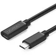 Ugreen Usb Type C3.1 spraudnis-ligzda kabelis ar niķelēšanu 0,5M Melns  Ugreen/40574 6957303845743