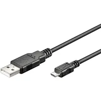 Usb 2.0 Hi-Speed cable, black, 1 m - male Type A  micro B 64918