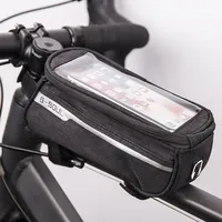 Waterproof bike frame bag with phone holder black  Oem100508 5900495925398