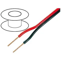 Wire loudspeaker cable 2X2Mm2 stranded Ofc black-red Pvc  Tas-C102-2.00 C102-2.00