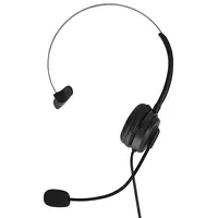 Xqisit zestaw słuchawkowy Mono Wired Headset w  Mic czarny black 43587 4029948103846