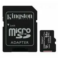 64Gb Atmiņas karte Micro Sdxc, Class10 , U1 Kingston ar Adapteri  Sdxc-64Gb-Micro-K 3100001068058