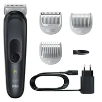 Braun  Bg3340 Body Groomer Cordless and corded Number of length steps shaver heads/blades Black/Grey 4210201416968
