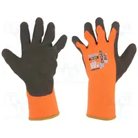 Protective gloves Size 9,L orange acrylic,latex Thermo  Wg-380-L/09 53759