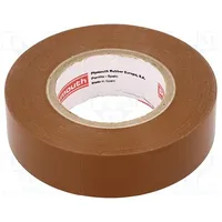 Tape electrical insulating W 19Mm L 20M Thk 0.15Mm brown  Plh-N12-19-20/Bw N-12 Pvc 19Mmx20M Brown