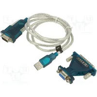 Usb to Rs232 converter D-Sub 9Pin plug,USB C plug 1.3M  Ua0042B